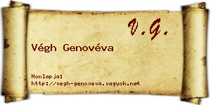 Végh Genovéva névjegykártya